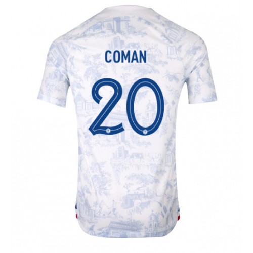 Pánský Fotbalový dres Francie Kingsley Coman #20 MS 2022 Venkovní Krátký Rukáv
